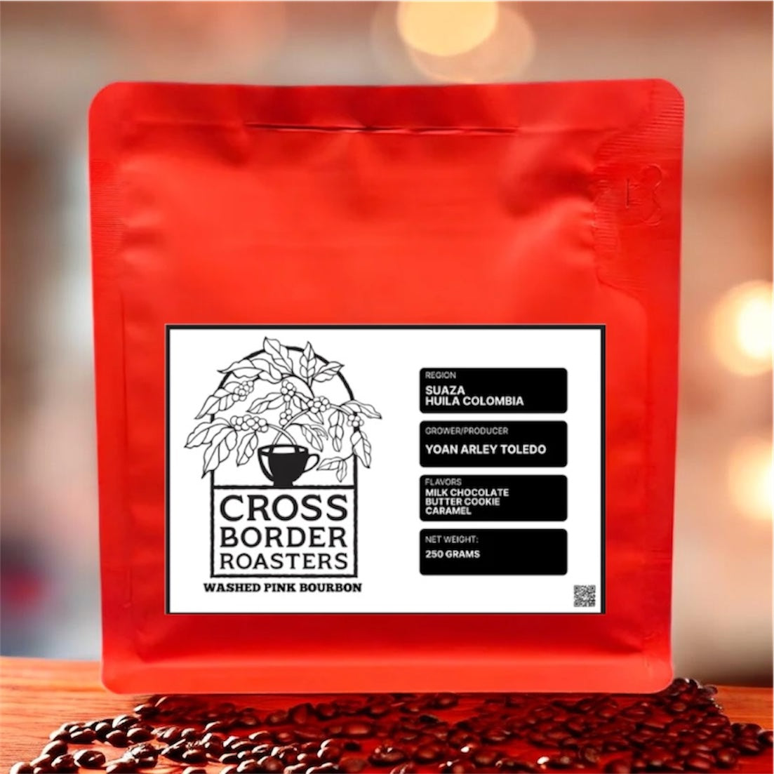 Yoan Arley Toledo Pink Bourbon, Suaza Microlot, Huila, Colombia (250g)